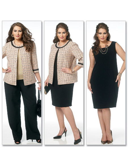 Patrón de chaqueta, vestido, falda, pantalón - Butterick 5719