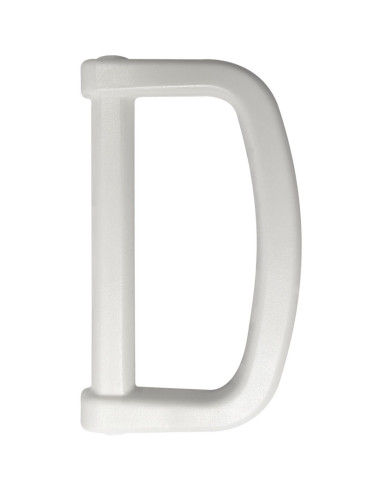 Anillo en D de plástico 40 mm - Blanco