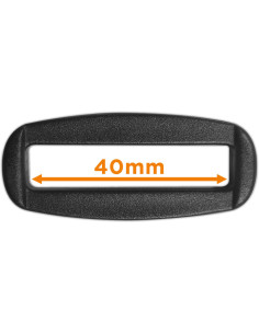 Pasador rectangular de plástico negro de 40 mm 2