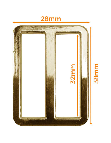 Hebilla de metal premium - Oro amarillo 32 mm