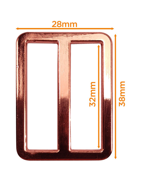 Hebilla de metal premium - Oro rosa 32 mm