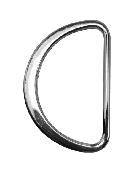 Medio anillo plano soldado 32 mm - Plata