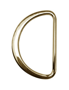Medio anillo plano soldado de 32 mm - Oro amarillo