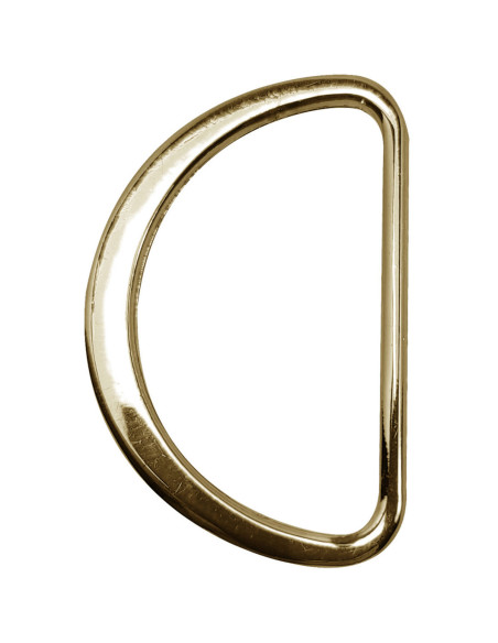 Medio anillo plano soldado de 32 mm - Oro amarillo