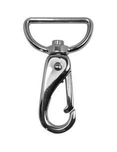 Mosquetón de metal premium - Plata 65 x 32 mm