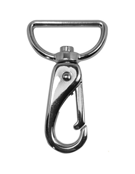 Mosquetón de metal premium - Plata 65 x 32 mm