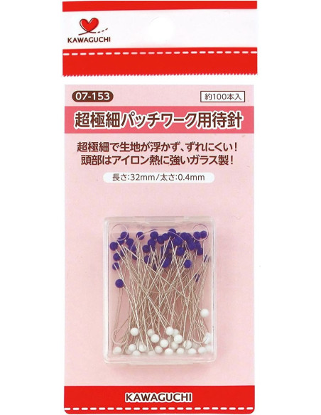 Caja de 100 alfileres ultra finos Kawaguchi