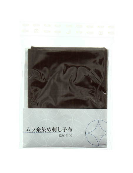 Cupón de tela sashiko 50 cm x 55 cm - Marrón