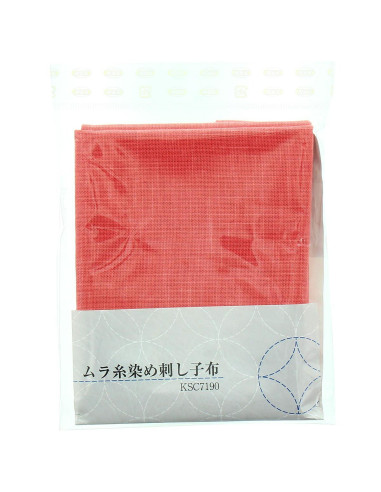 Cupón de tela sashiko 50 cm x 55 cm - Coral
