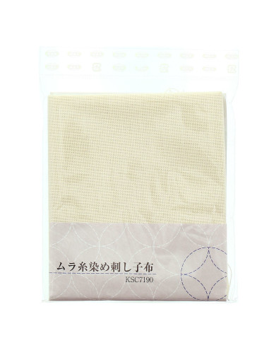 Cupón de tela sashiko 50 cm x 55 cm - Crudo