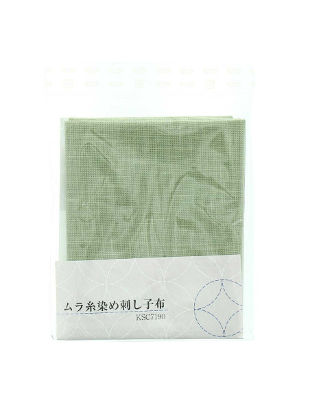 Cupón de tela sashiko 50 cm x 55 cm - Almendra