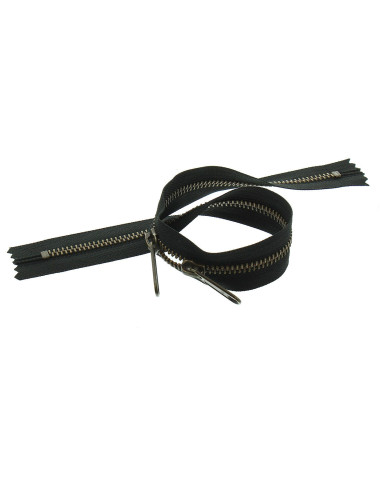 Cierre de metal espalda con espalda para bolsas de 40 cm - Negro y bronce