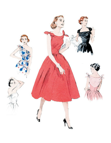 Patrón de vestido año 1953 - Butterick 5708