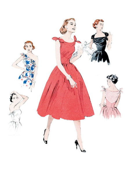 Patrón de vestido año 1953 - Butterick 5708