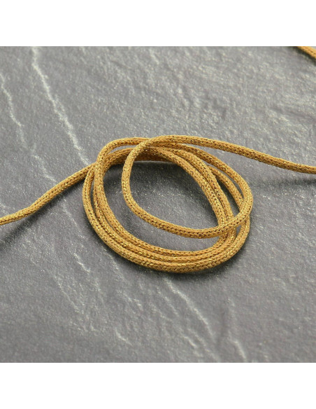 Cordón lurex Saxo 2 mm - Ocre y oro