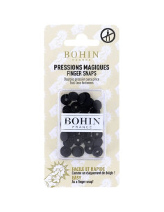 Botones de presión mágicos sin pinza de 9 mm - Negro