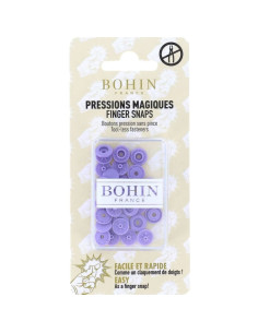 Botones de presión mágicos sin pinza 9 mm - Púrpura