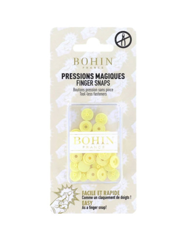 Botones a presión mágicos sin pinza de 9 mm - Amarillo