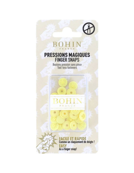 Botones a presión mágicos sin pinza de 9 mm - Amarillo