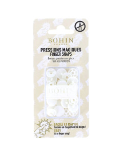 Botones de presión mágicos sin pinza 13 mm - Blanco