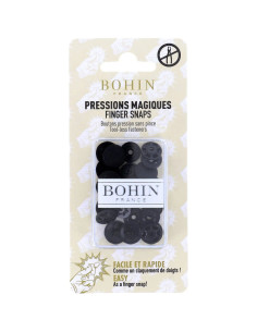 Botones de presión mágicos sin pinza de 13 mm - Negro