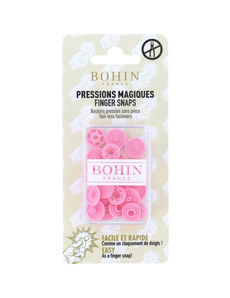 Botones de presión mágicos sin pinza de 13 mm - Rosa