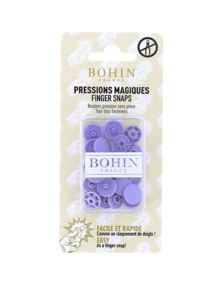 Botones de presión mágicos sin pinza 13 mm - Púrpura