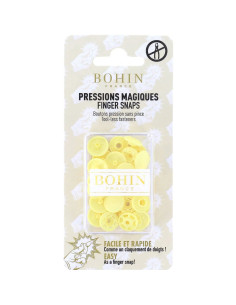 Botones de presión mágicos sin pinza 13 mm - Amarillo