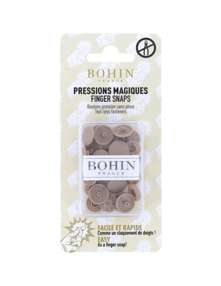 Botones a presión mágicos sin pinza de 13 mm - Beige