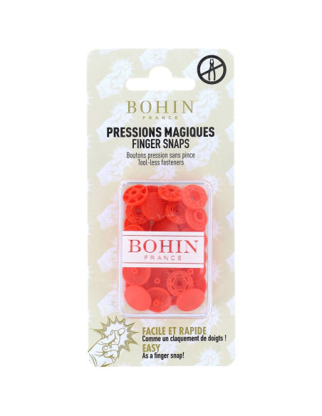 Botones de presión mágicos sin pinza de 13 mm - Naranja