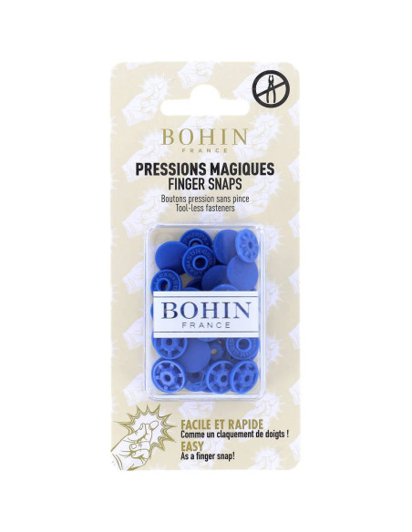 Botones de presión mágicos sin pinza de 13 mm - Azul real
