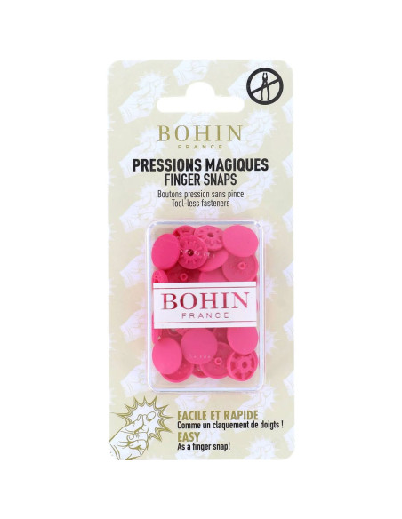 Botones de presión mágicos sin pinza 13 mm - Fucsia