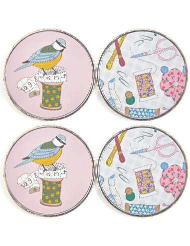 Juego de 4 pesas para costura - Pájaros
