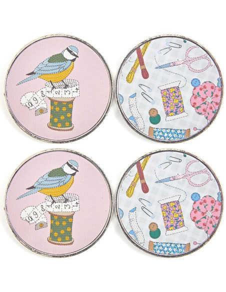Juego de 4 pesas para costura - Pájaros