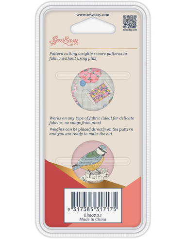 Juego de 2 pesas para costura - Pájaros