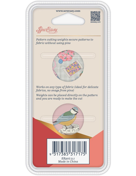 Juego de 2 pesas para costura - Pájaros
