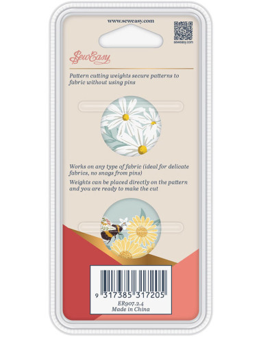 Juego de 2 pesas para costura - Margaritas