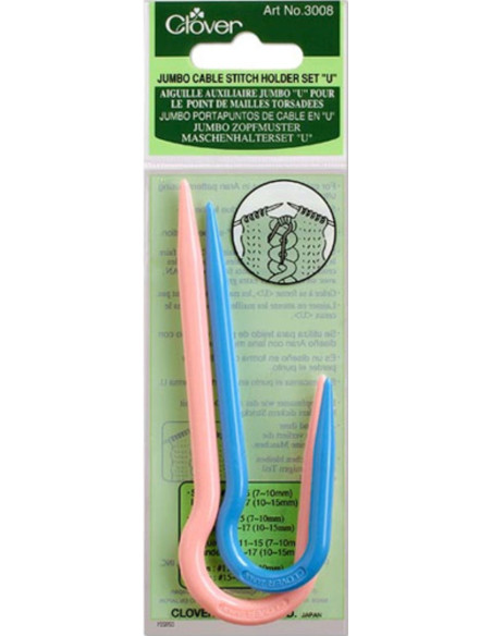 Juego de 2 agujas Jumbo para trenzas