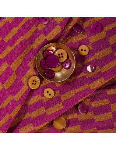 Tejido viscosa Domino Dahlia - Atelier Brunette