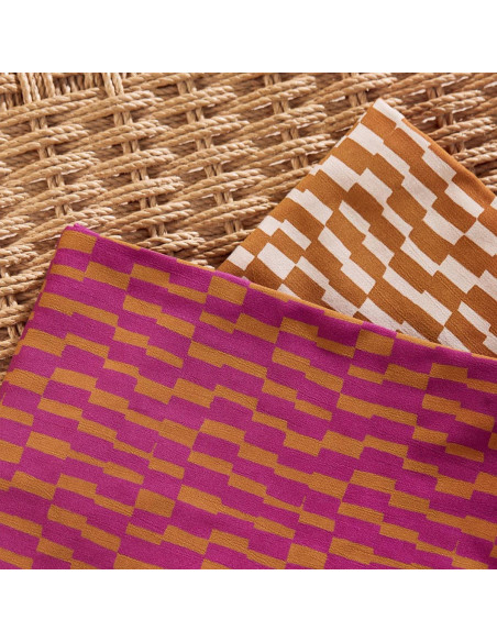 Tejido viscosa Domino Ocre - Atelier Brunette