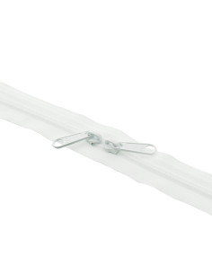 Cierre de nylon espalda con espalda para bolsas 60 cm - Blanco