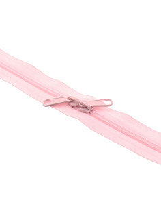 Cierre de nylon espalda con espalda para bolsas 60 cm - Rosa