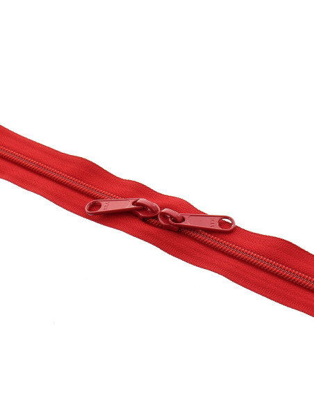 Cierre de nylon espalda con espalda para bolsas 60 cm - Rojo