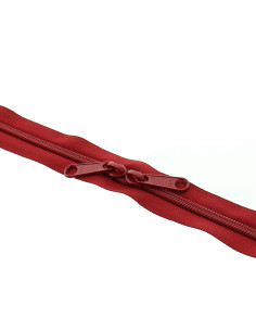 Cierre de nylon espalda con espalda para bolsas 60 cm - Burdeos