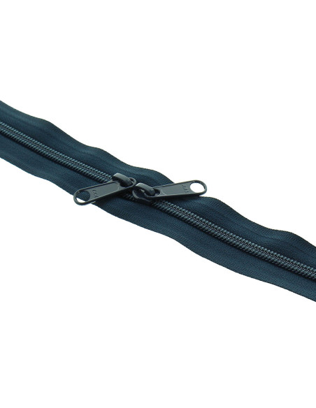 Cierre de nylon espalda con espalda para bolsas 60 cm - Azul marino