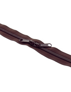 Cierre de nylon espalda con espalda para bolsas 60 cm - Marrón oscuro