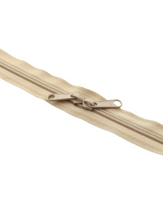Cierre de nylon de doble cara para bolsas de 60 cm - Beige oscuro