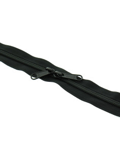 Cierre de nylon espalda con espalda para bolsas 60 cm - Negro