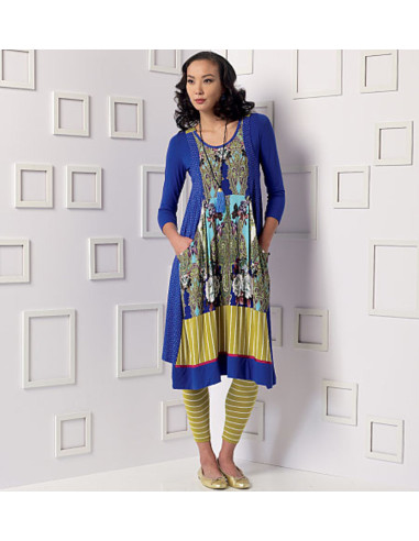 Patrón de blusa, vestido y medias - Vogue 9108