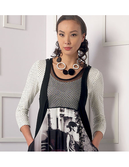 Patrón de blusa, vestido y medias - Vogue 9108
